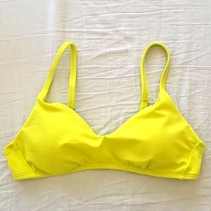 NWT Neon yellow bikini top
